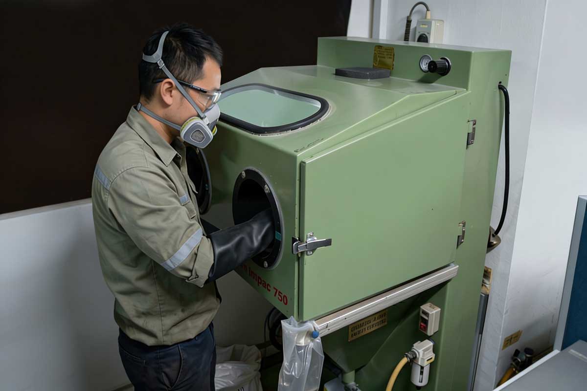 Sandblast engraving trophy machine